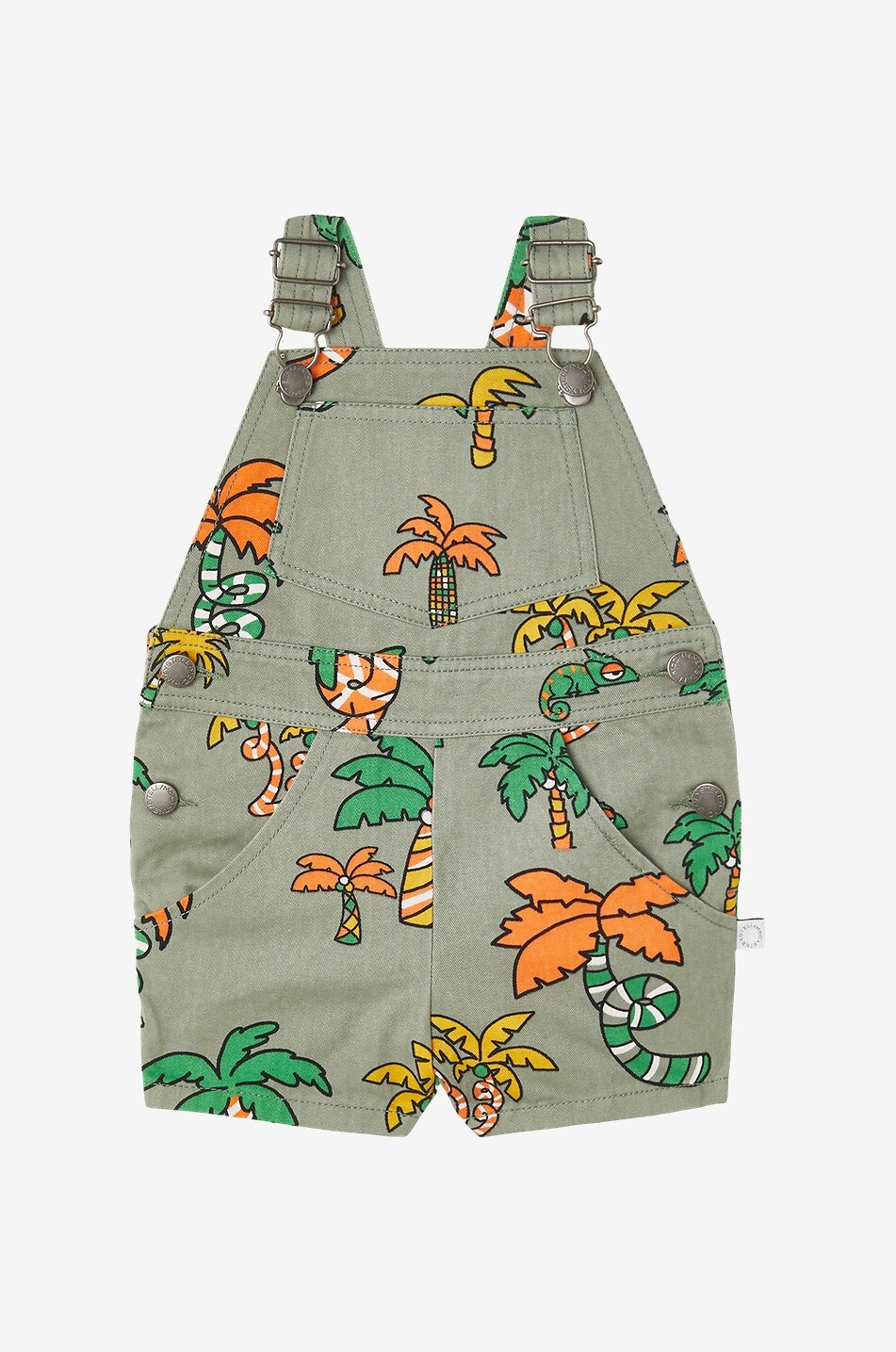 STELLA McCARTNEY KID Gekko sustainable denim baby dungarees Baby GREEN 1