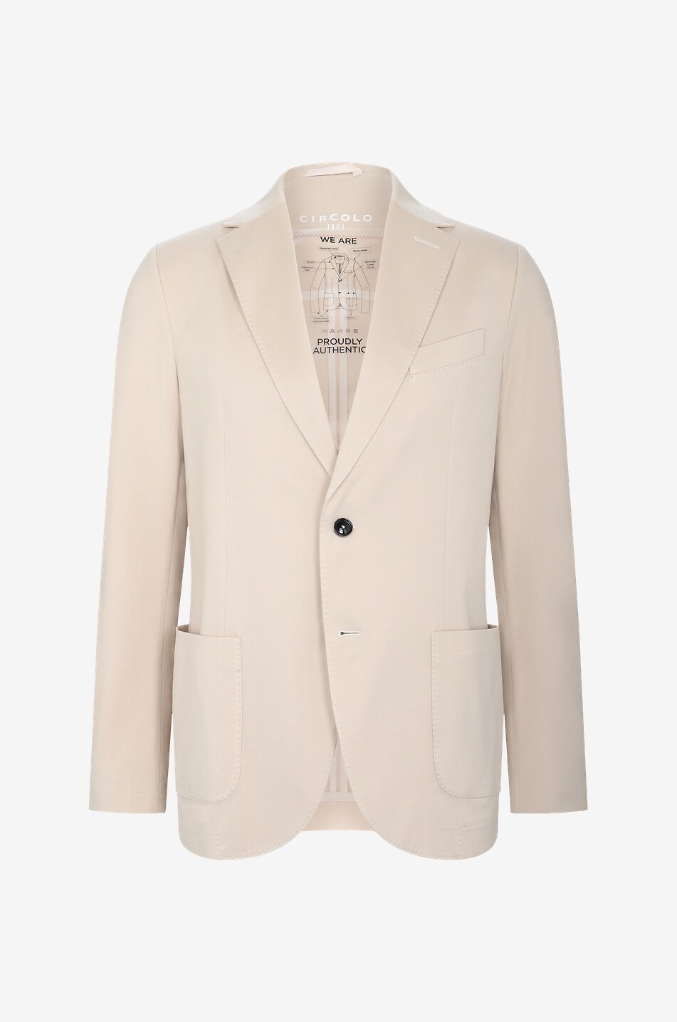 Single-breasted cotton piqué blazer