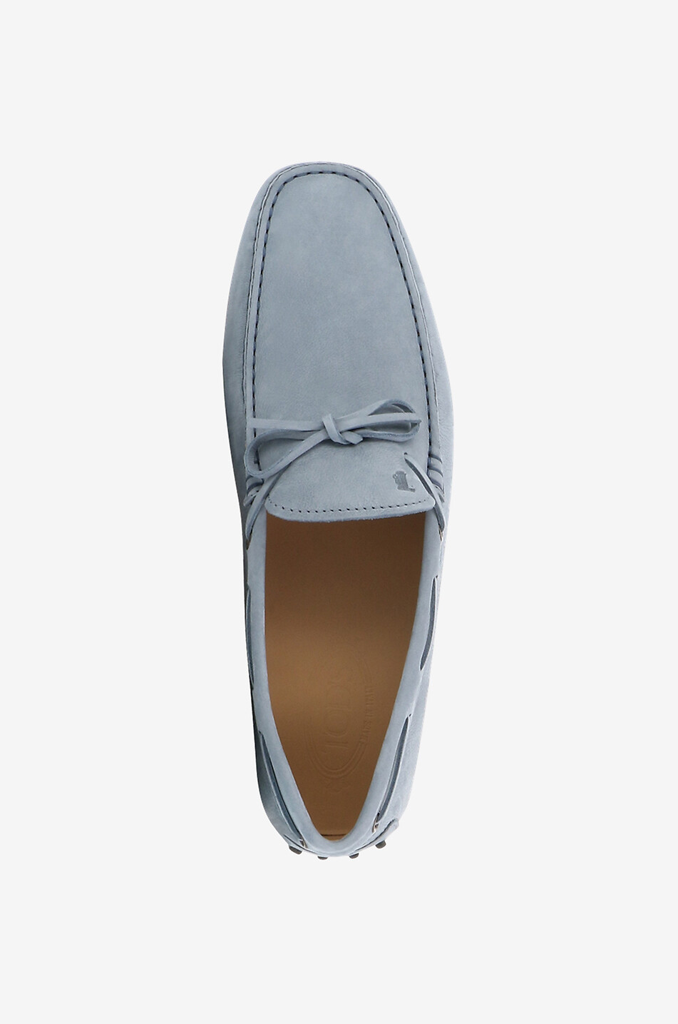 TOD'S Mocassins en cuir nubuck Gommino Homme BLEU CLAIR 5