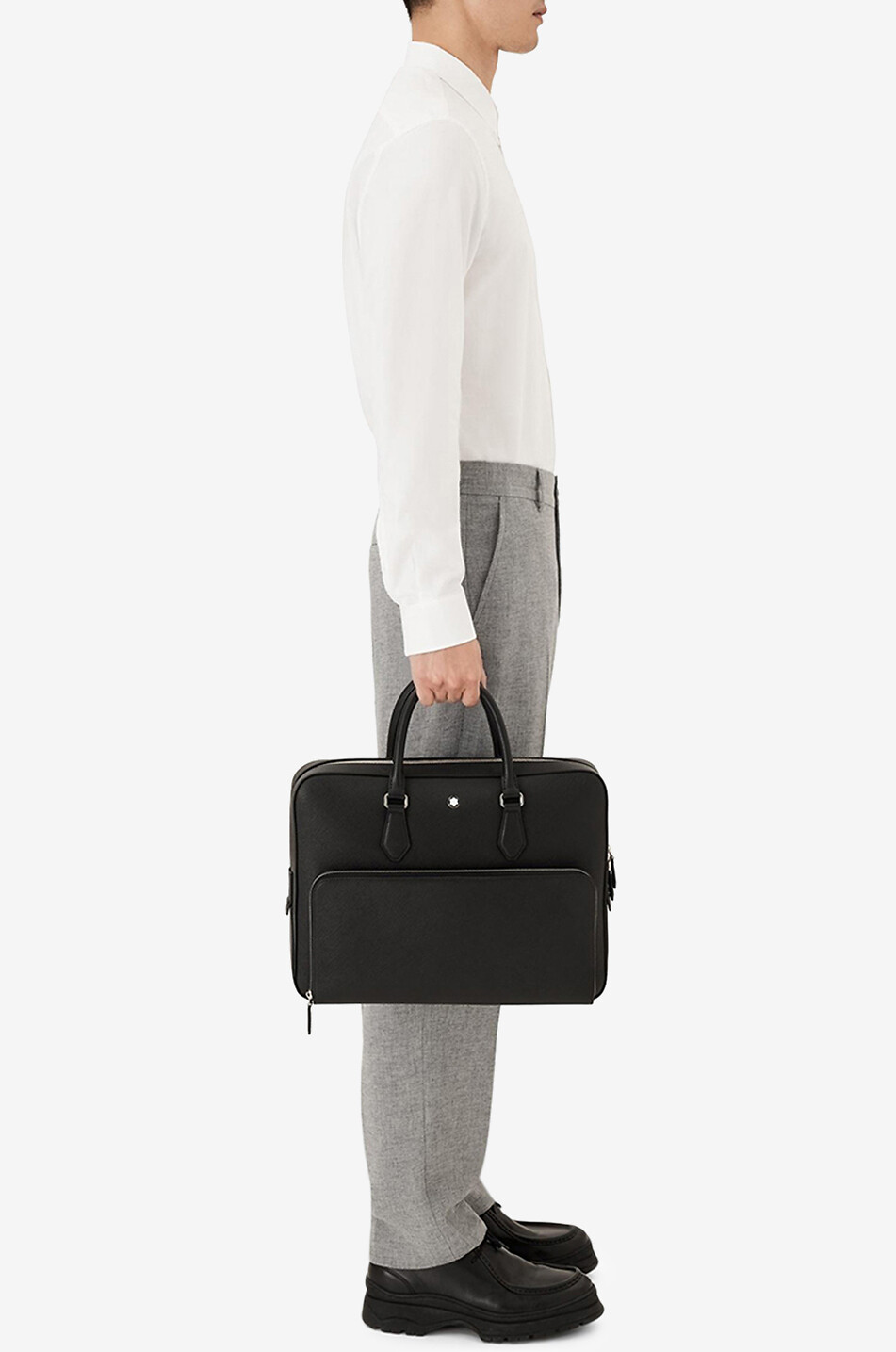 MONTBLANC Porte-document en cuir saffiano Sartorial Medium Homme NOIR 6