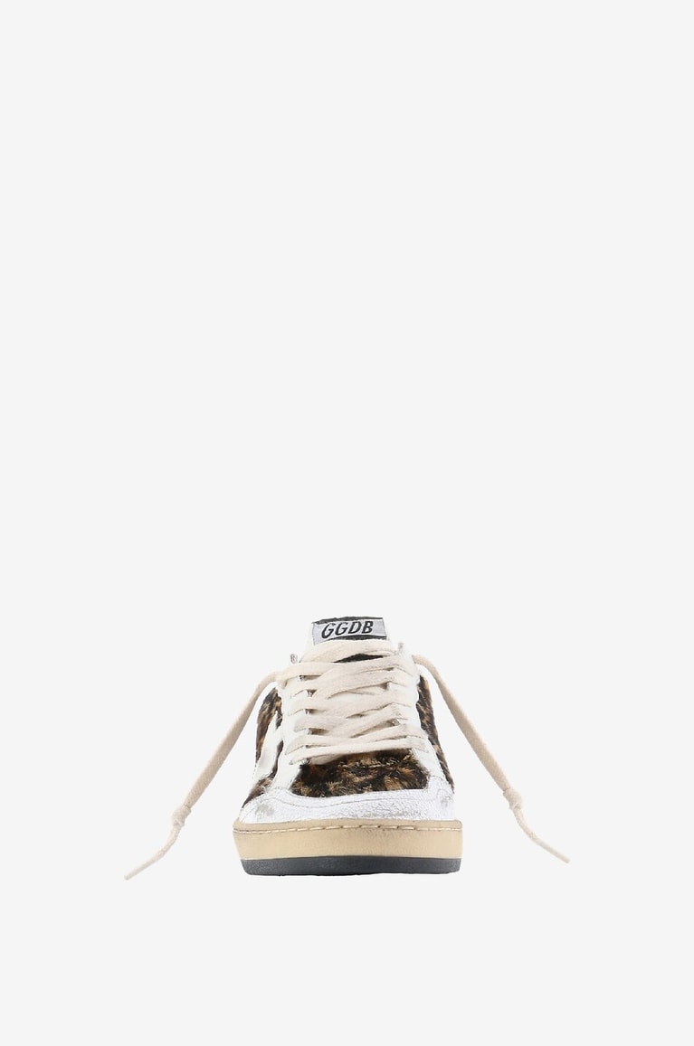 GOLDEN GOOSE Ball Star low-top leopard calf hair sneakers Women BEIGE 2