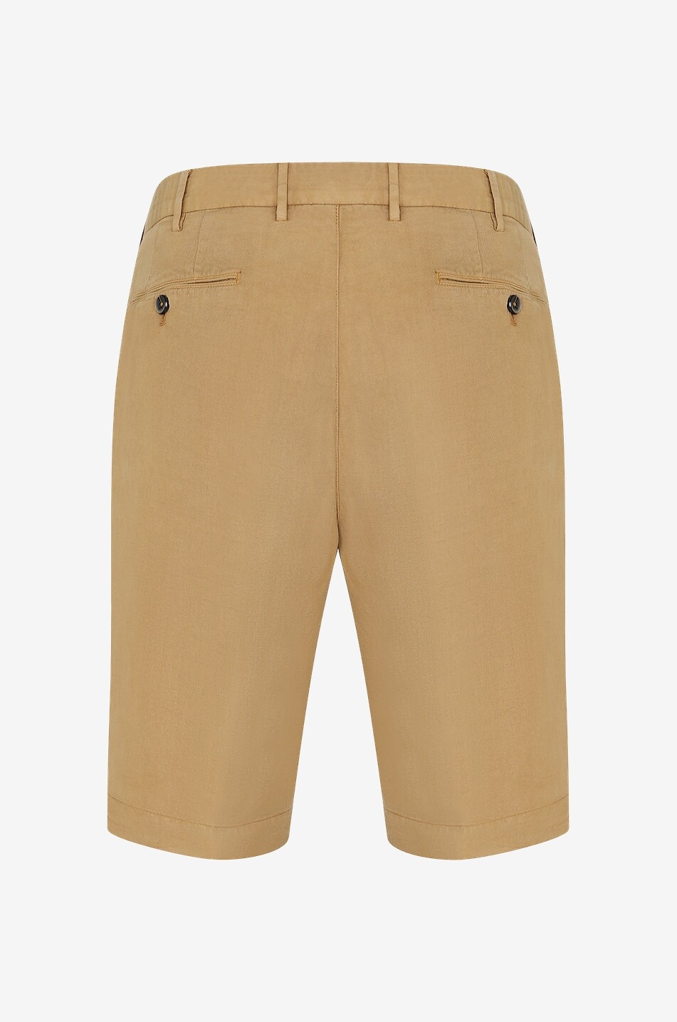 PT TORINO Bermudas aus Lyocell Leinen und Baumwolle Plain Herren KAMELFARBEN 2