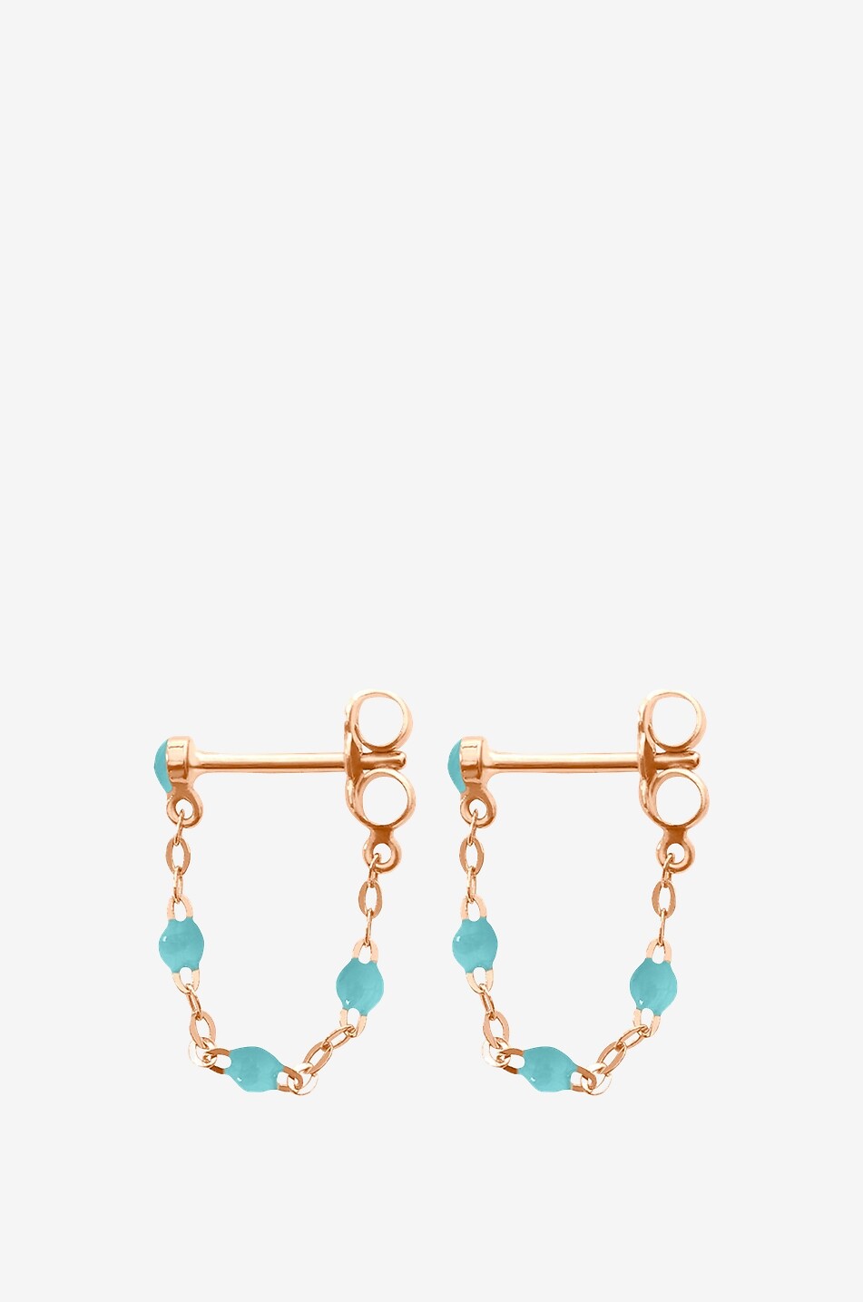 Clous d'oreilles en or rose et résine Classique Gigi