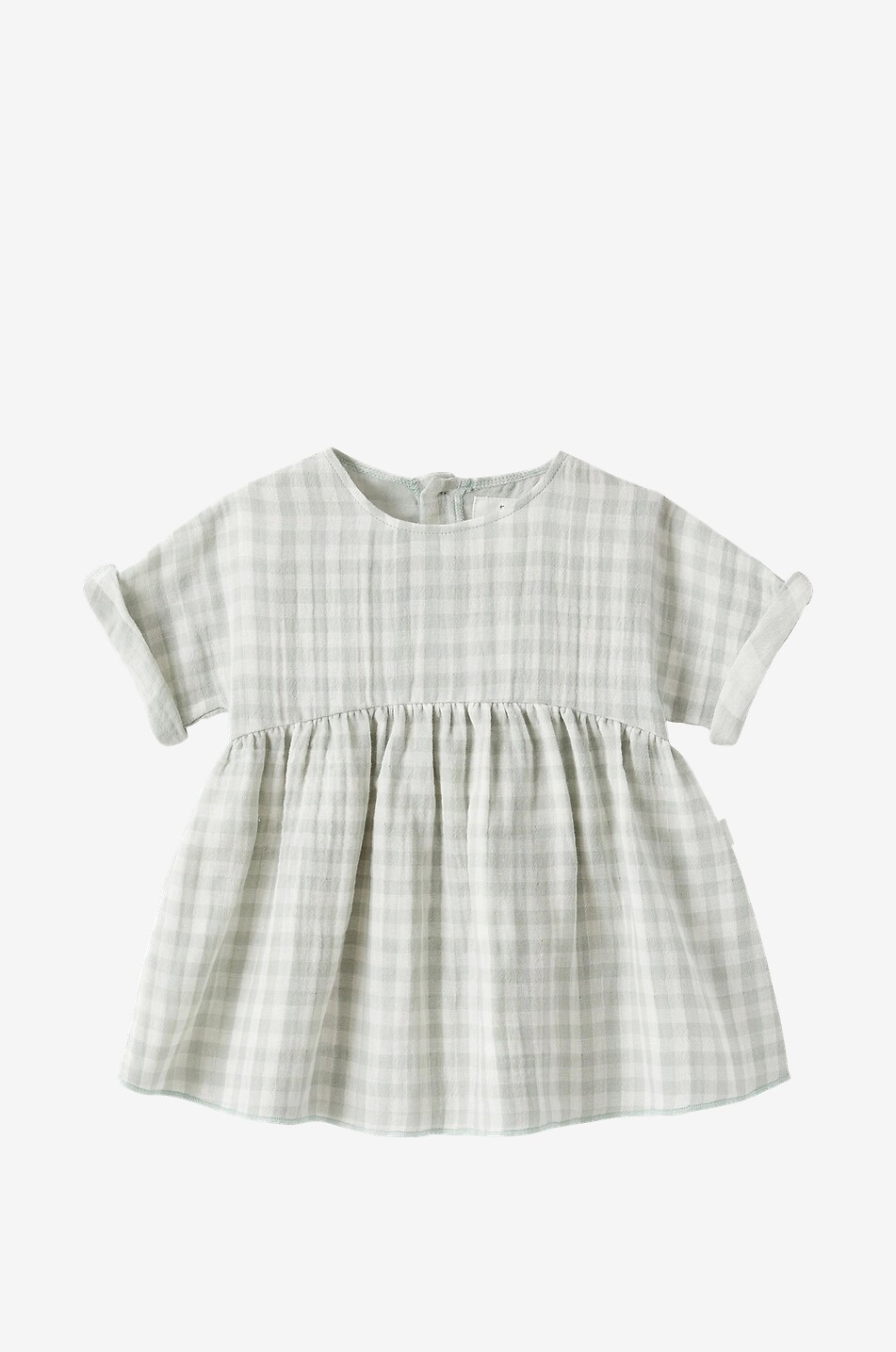 Baby-Kleidchen aus Bio-Baumwollgaze mit Vichykaros