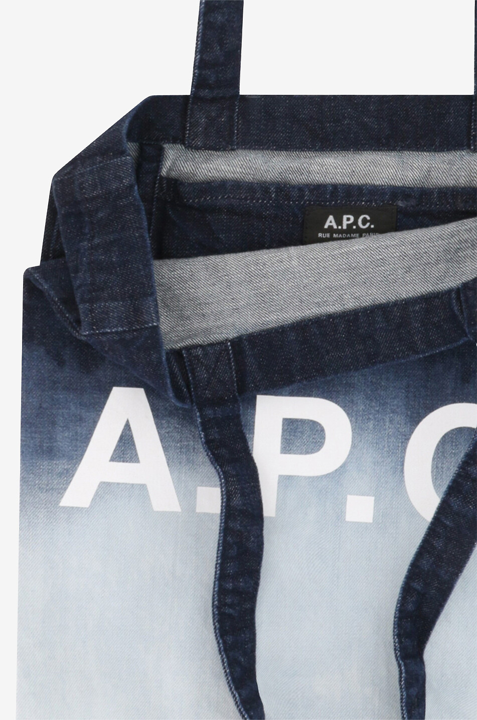 A.P.C. Lou faded denim tote bag Women MULTI COLOURED 3