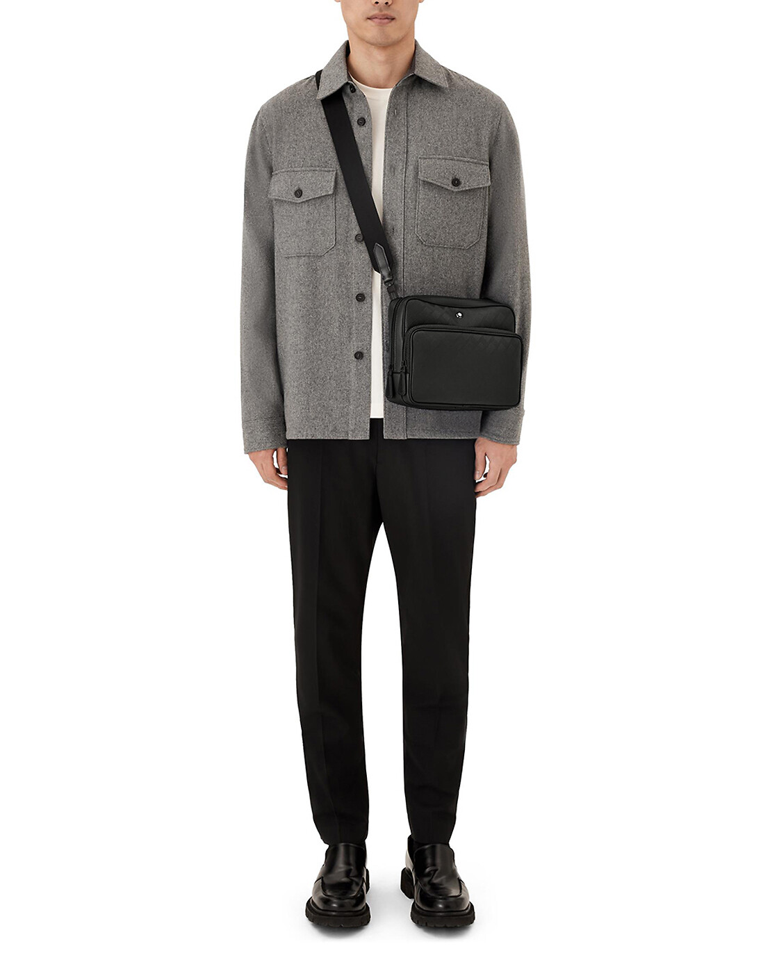 MONTBLANC Sac reporter en cuir effet carbone Montblanc Extreme 3.0 Mini Homme NOIR 3