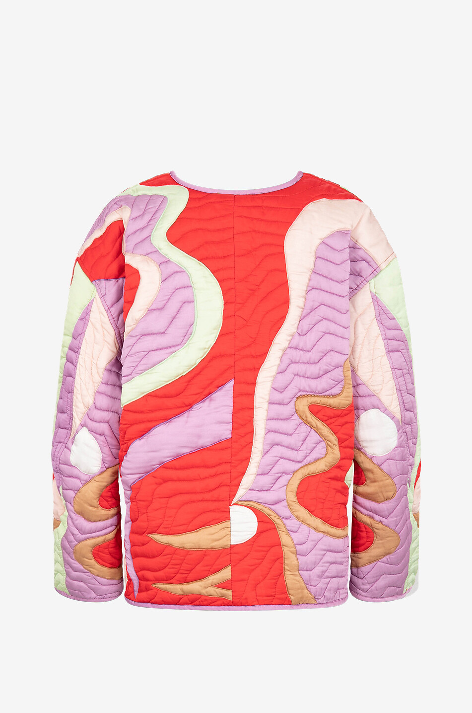 Gesteppte bestickte Bomberjacke im Quilt-Stil