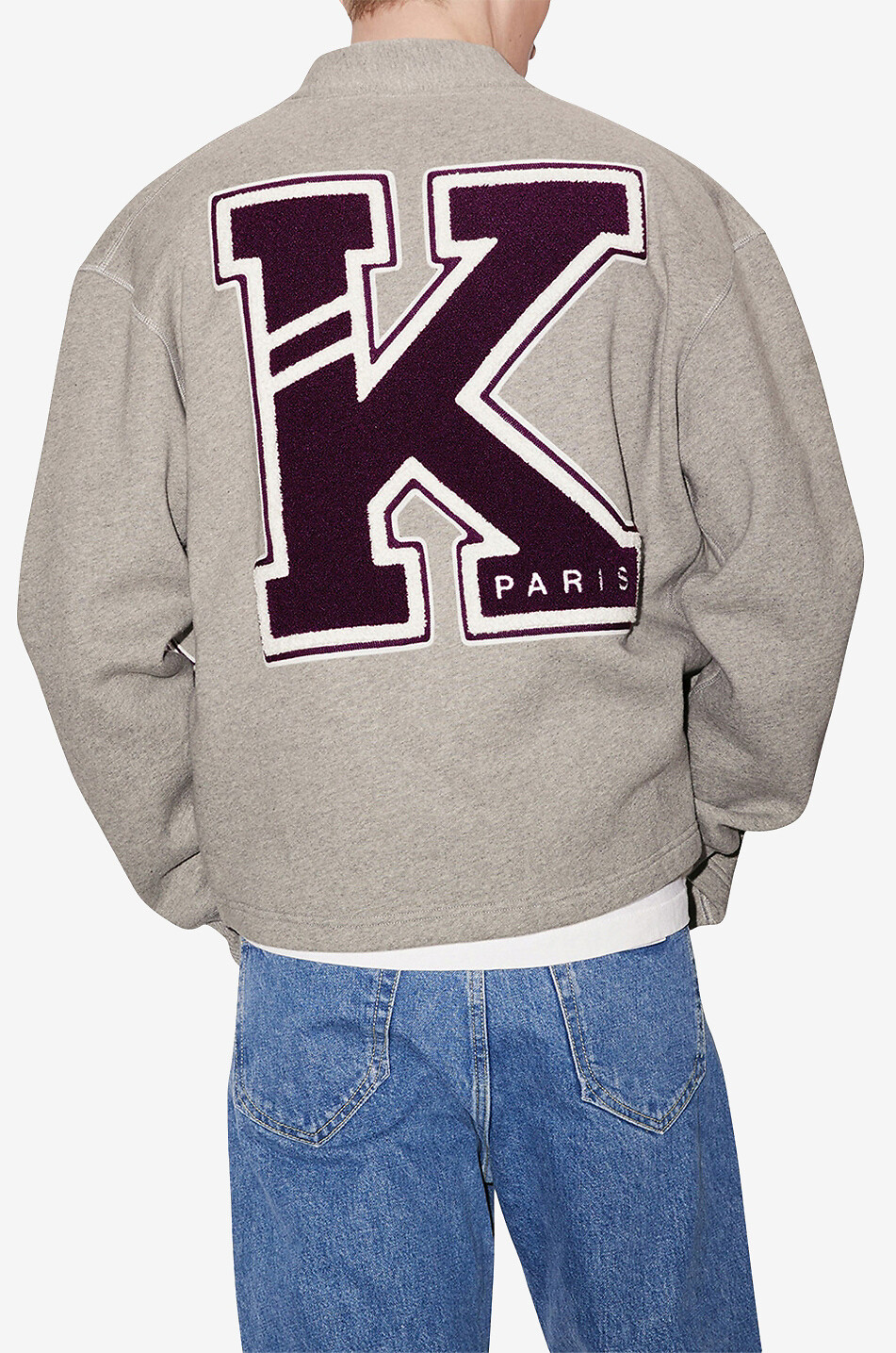 KENZO Geknöpfter Sweat-Cardigan Varsity K Herren GRAU 5