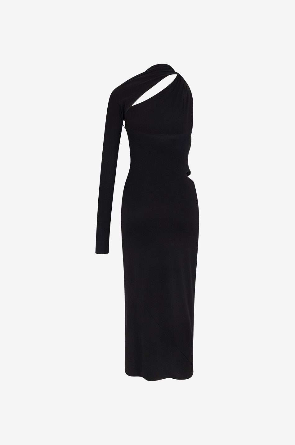 VERSACE Asymmetrisches Jersey-Cocktailkleid Damen SCHWARZ 2