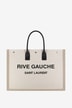 Shopper aus Leinentuch und Leder Rive Gauche