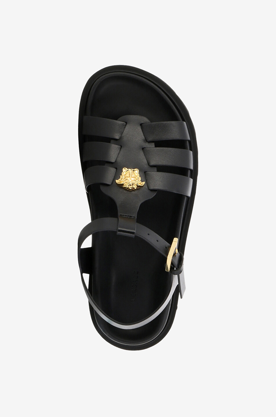 Sandales plates fille en cuir lisse La Medusa