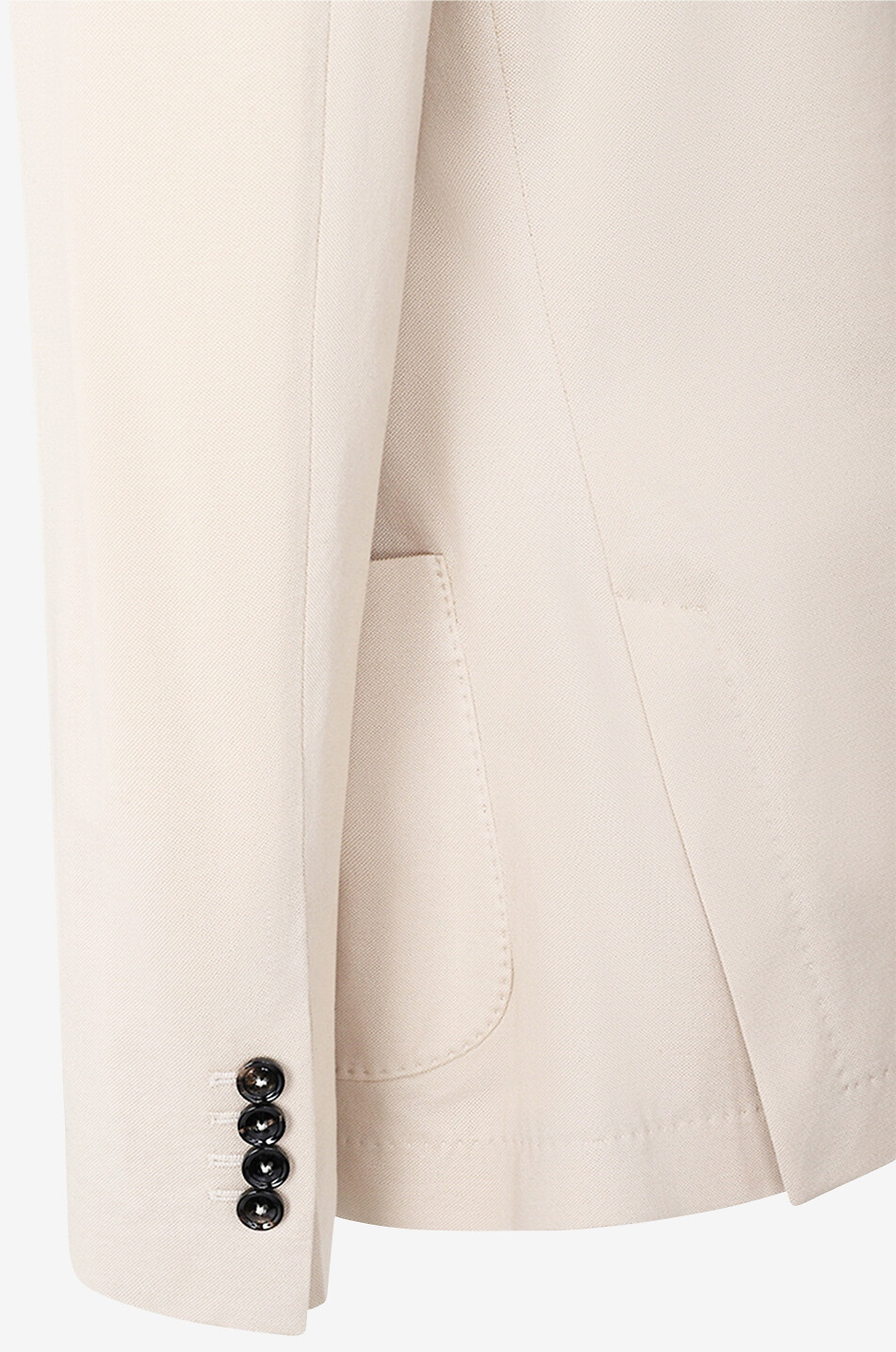 Single-breasted cotton piqué blazer