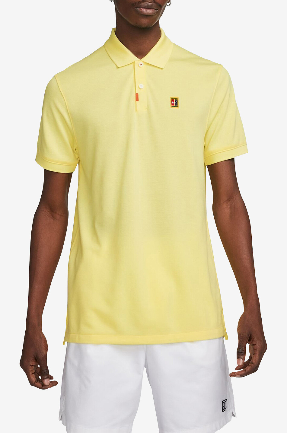 NIKE Polo de tennis à manches courtes Homme JAUNE 1