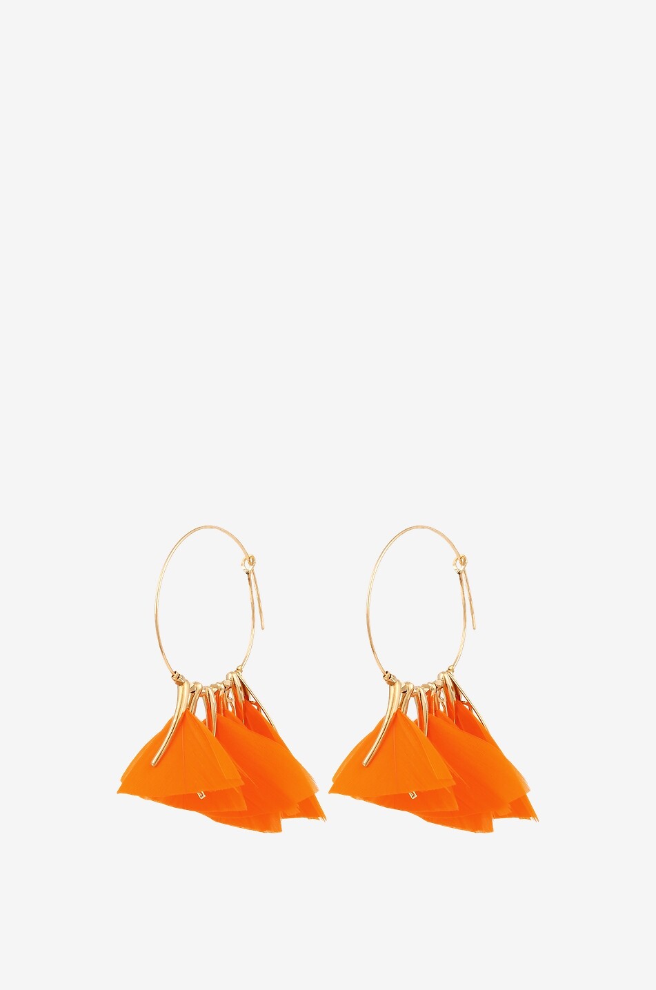 GAS BIJOUX Créoles dorées à plumes Marly PM Femme Incolore 1