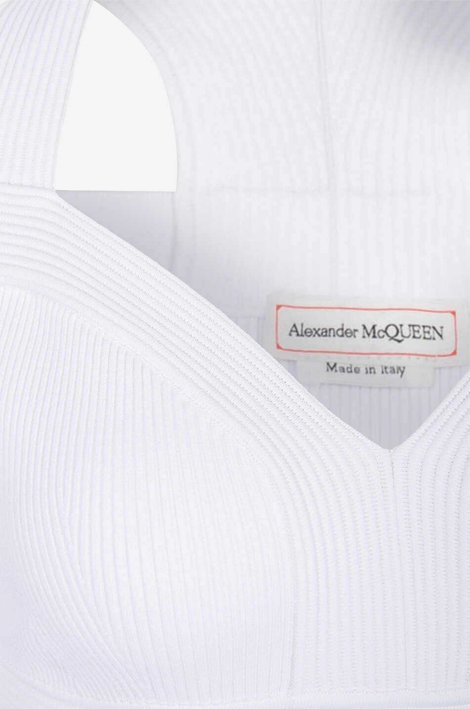 ALEXANDER McQUEEN Rippstrick-Minikleid mit Rüsche und Ausschnitten Damen CREMEFARBEN 3