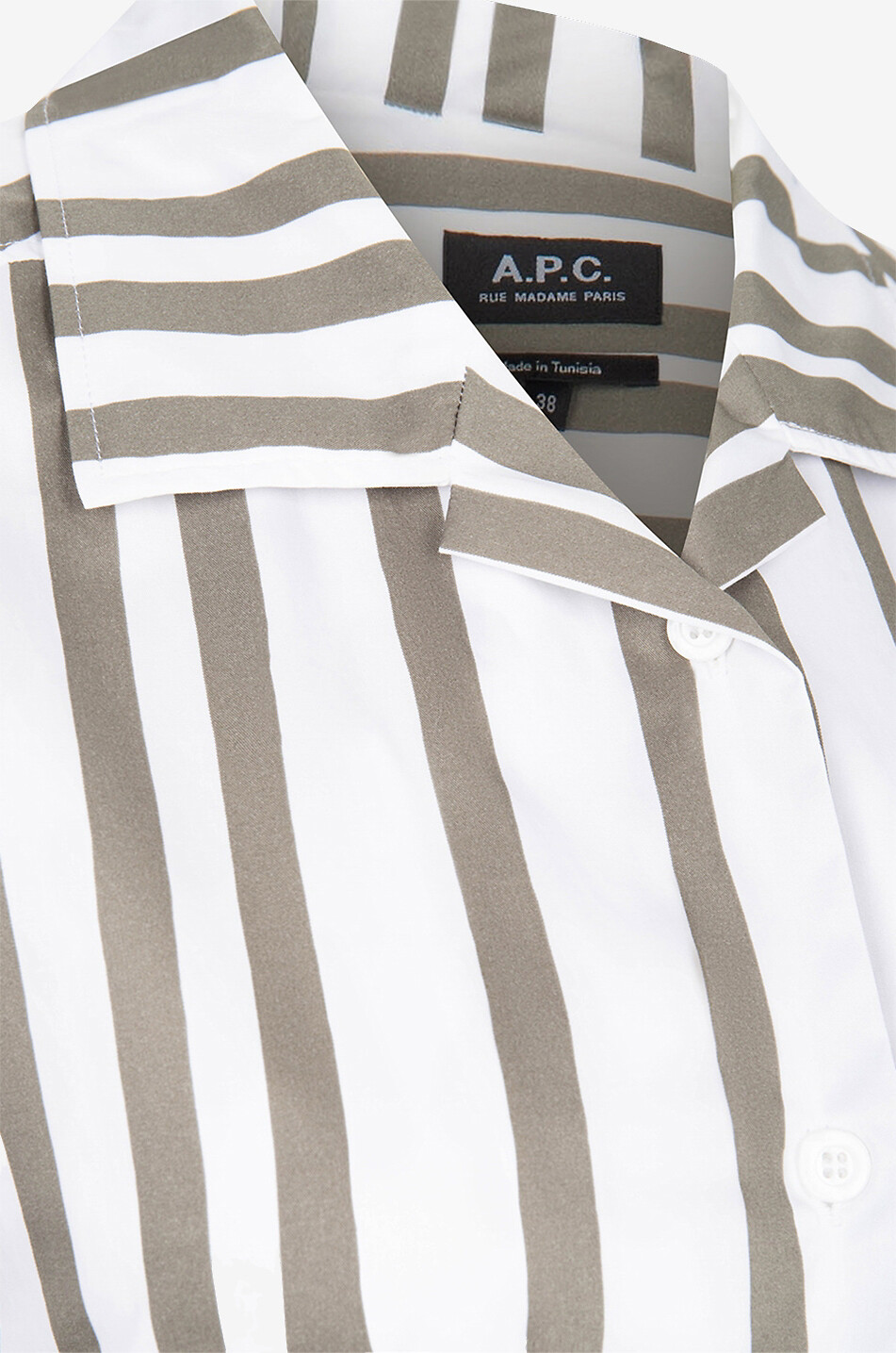 A.P.C. Gestreiftes A-förmiges Hemdkleid Rosita Damen KHAKI 5
