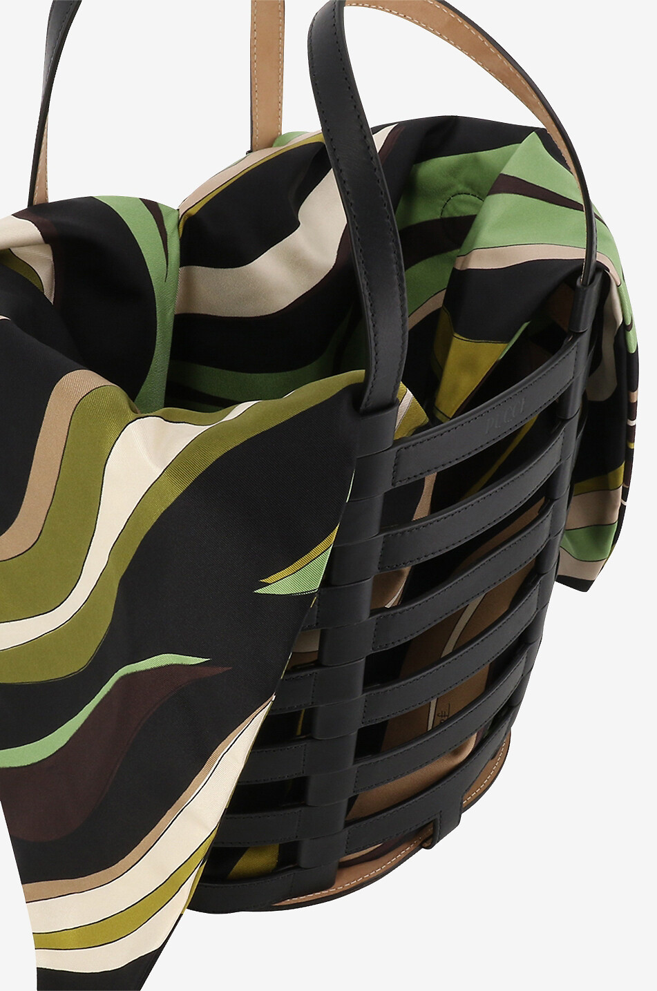 PUCCI Bucket-Tasche aus Leder und Seide Lido Small Damen SCHWARZ 6