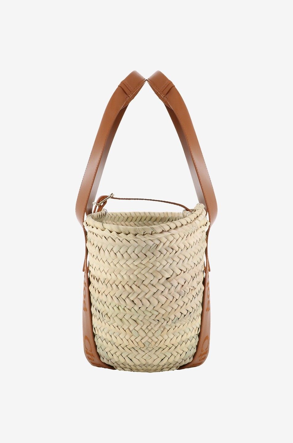 Chloé Sense Medium raffia and leather basket - CHLOE - Bongénie