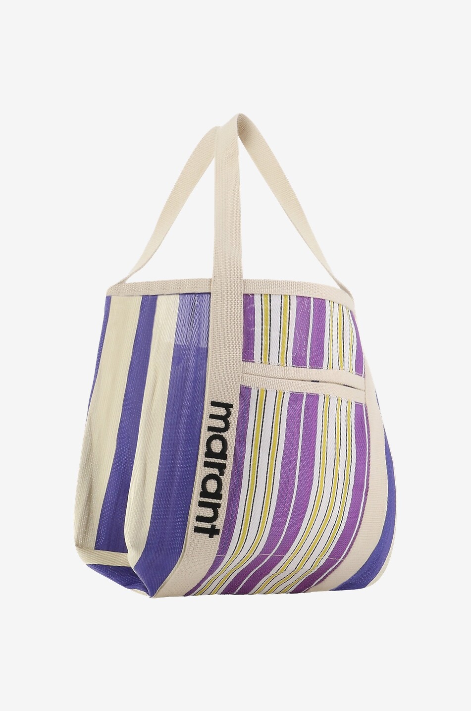 ISABEL MARANT Darwen striped openwork nylon tote bag Women MULTI COLOURED 2