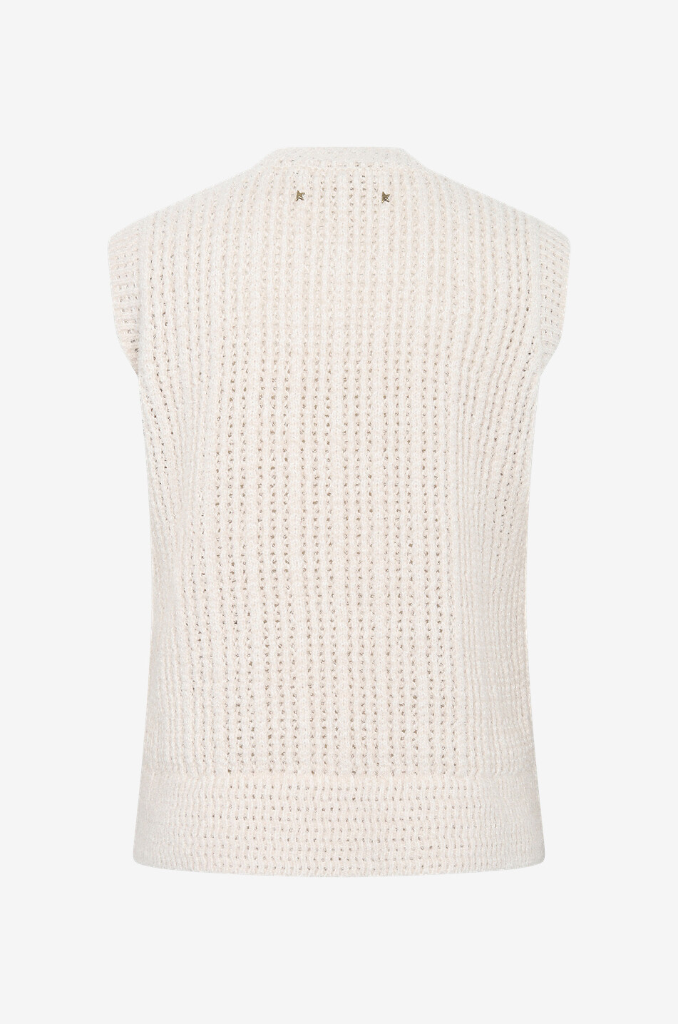 Ärmelloser Lochstrick-Pullover in Tweed-Optik Gwendoline