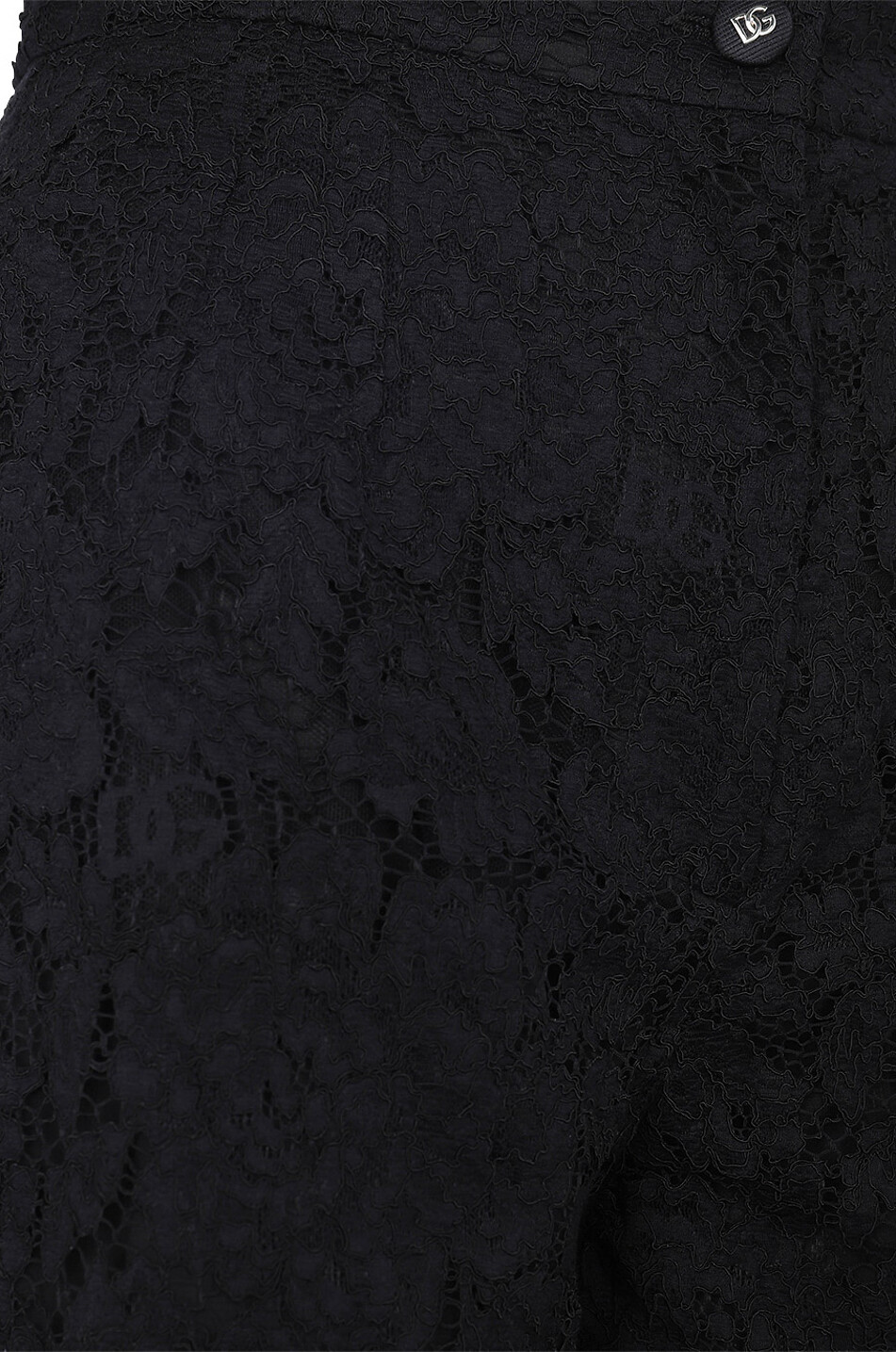 Ausgestellte geblümte Hose mit hoher Taille aus Spitze