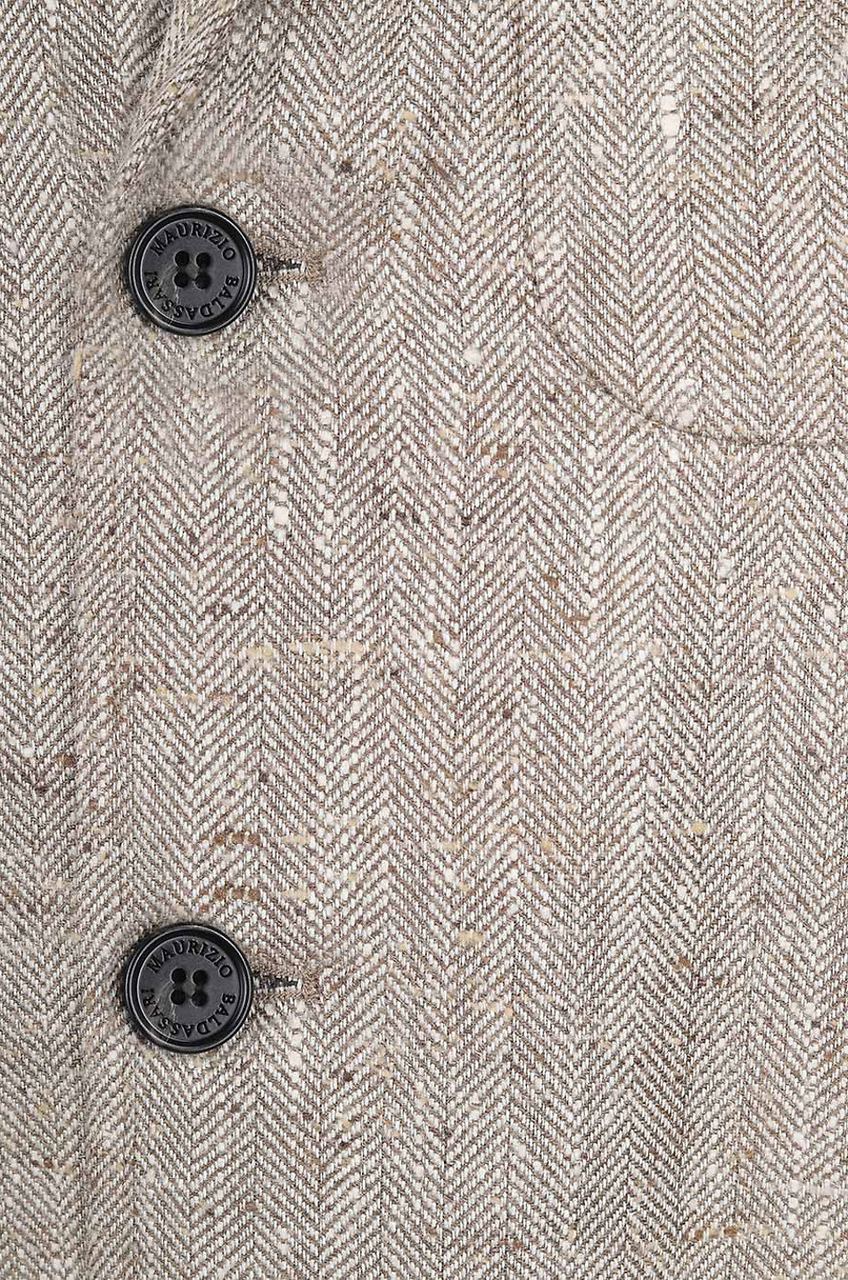 Melierter Blazer aus Seide und Leinen