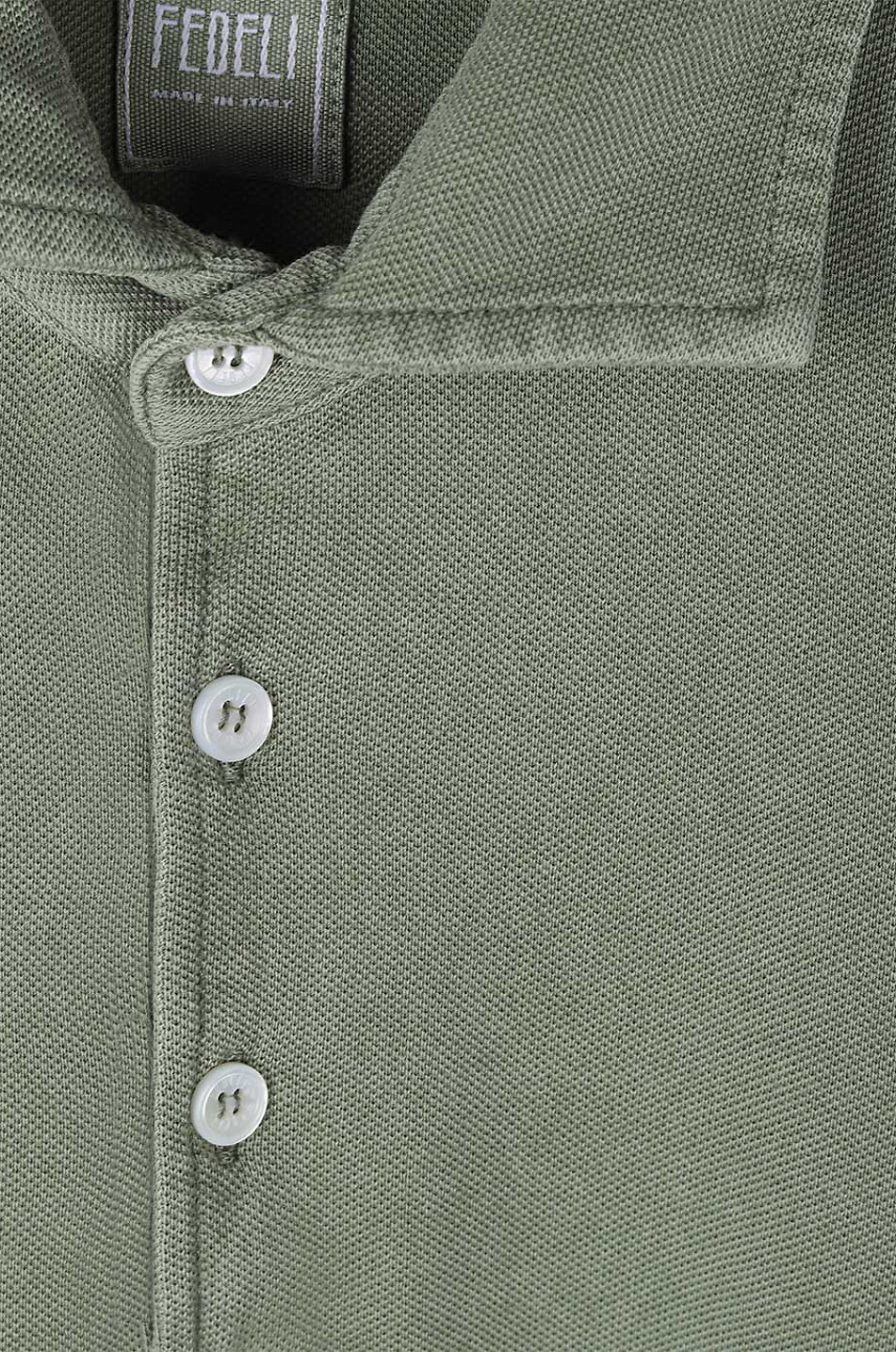 FEDELI Polo manches courtes en coton Tommy MM PI Homme VERT MOYEN 3
