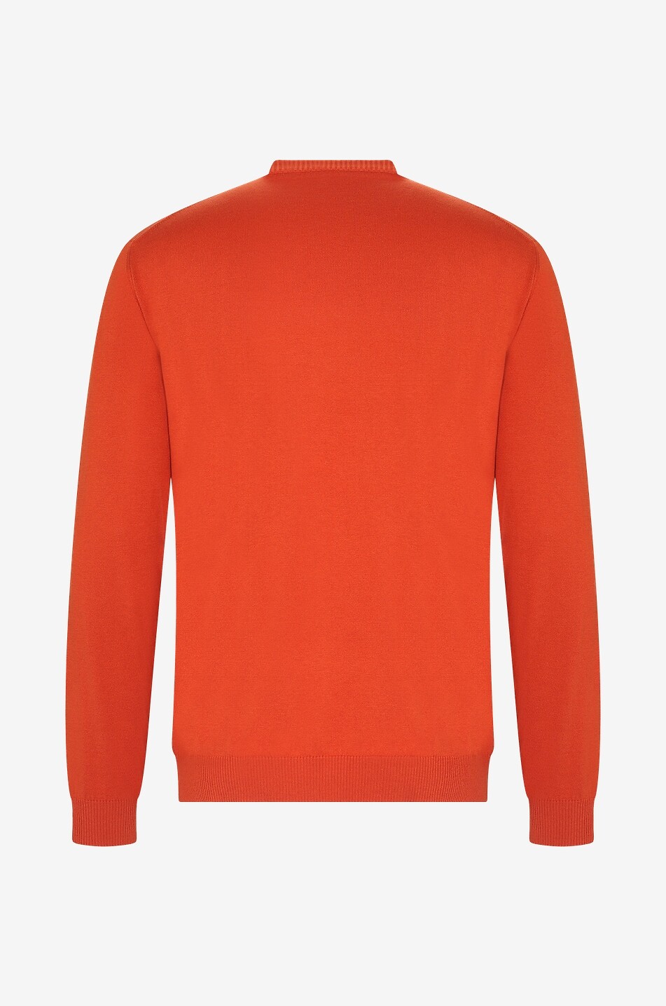 MAURIZIO BALDASSARI Pull à col rond en soie et coton Homme ORANGE MOYEN 2