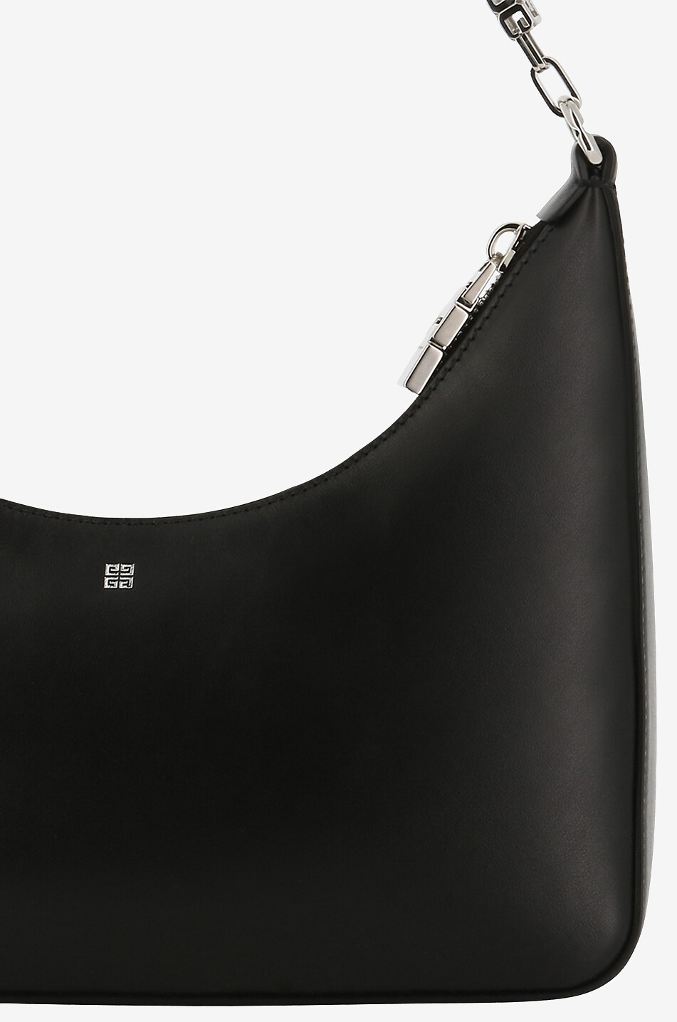 GIVENCHY Sac porté épaule en cuir lisse Moon Cut Out Small Femme NOIR 5