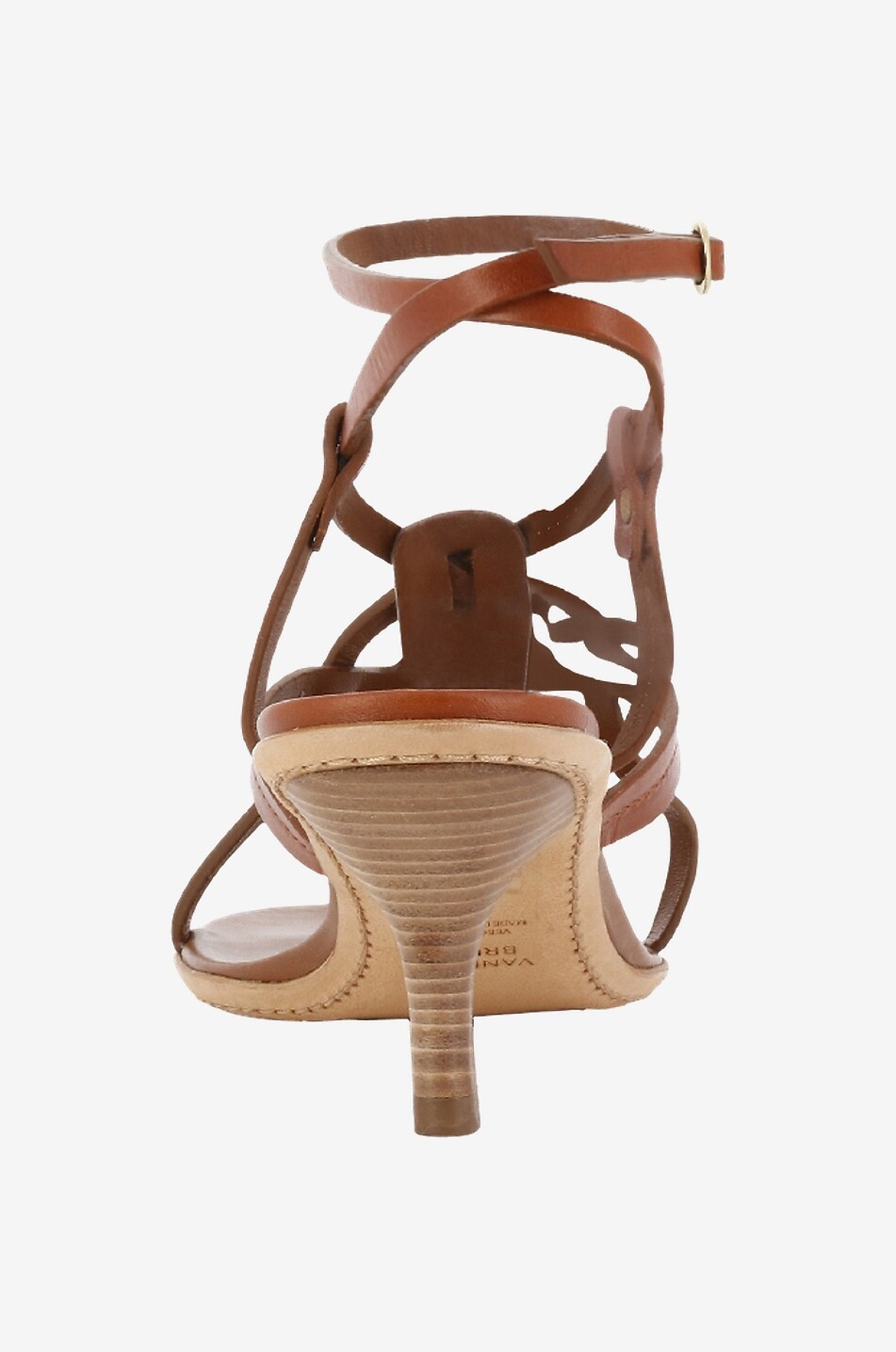Sandales à talon en cuir