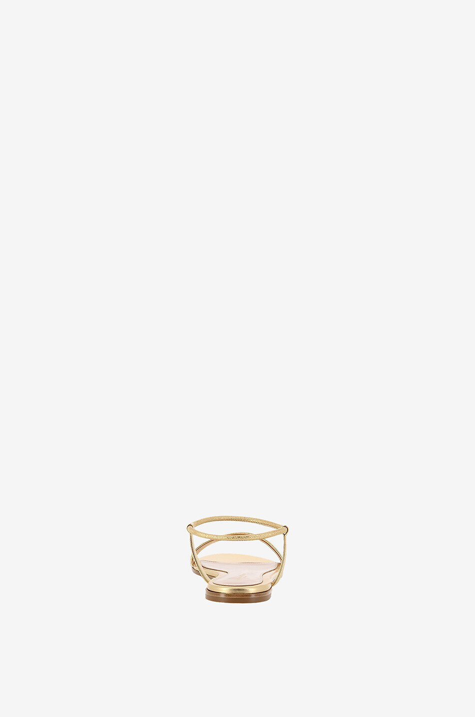 GIANVITO ROSSI Jaime 05 metallic leather flat sandals Women GOLDEN 4