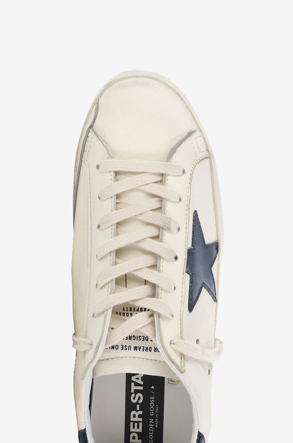 GOLDEN GOOSE Niedrige Schnürsneakers aus Nappaleder Super-Star Herren WEISS 5