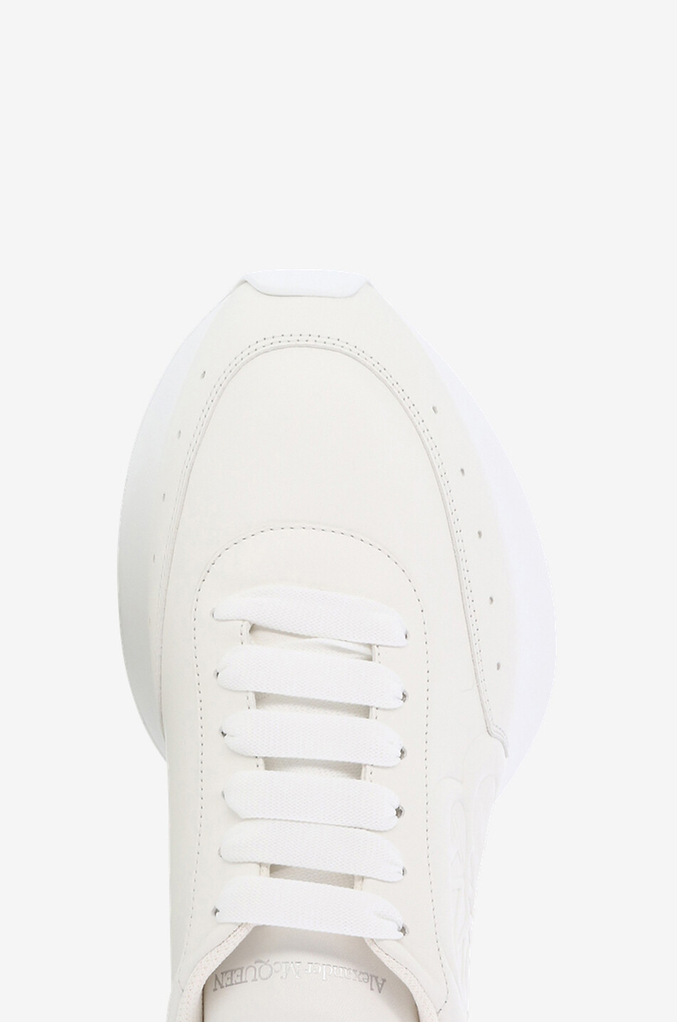ALEXANDER McQUEEN Sprint Runner low-top lambskin sneakers Men WHITE 5