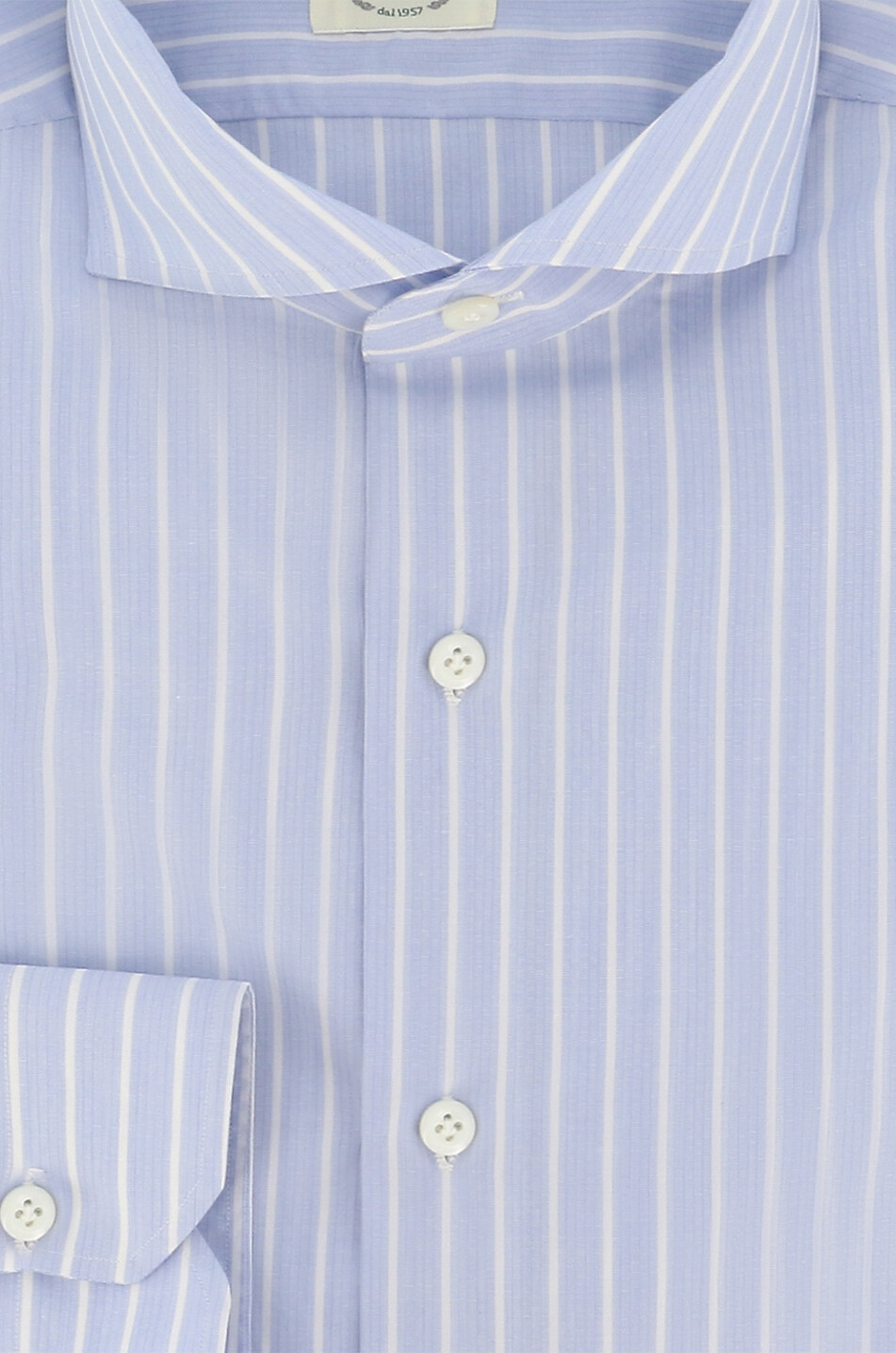 LUIGI BORRELLI Felice cotton long-sleeved shirt Men LIGHT BLUE 2