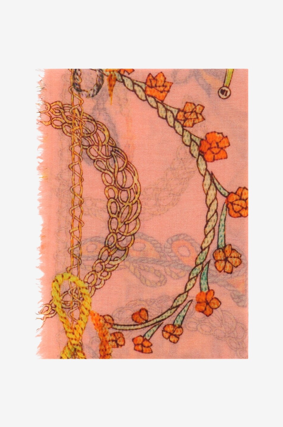 SIMONE BRUNS Stola aus Kaschmir Vintage Horses Damen ROSA 1