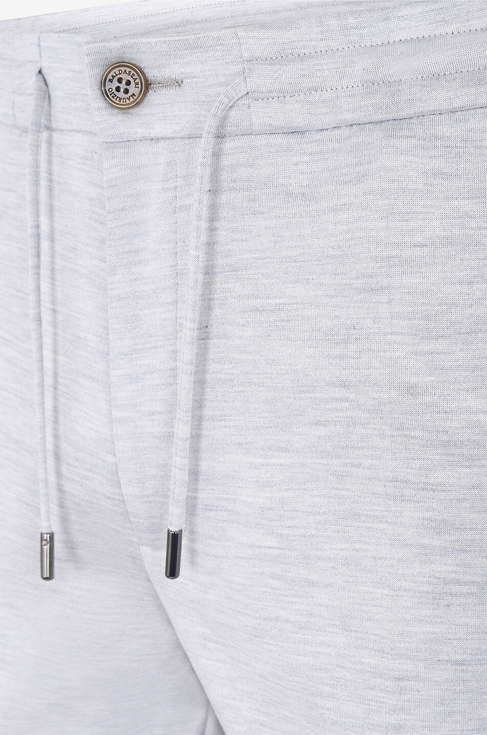 MAURIZIO BALDASSARI Silk and cotton joggers Men LIGHT GREY 6