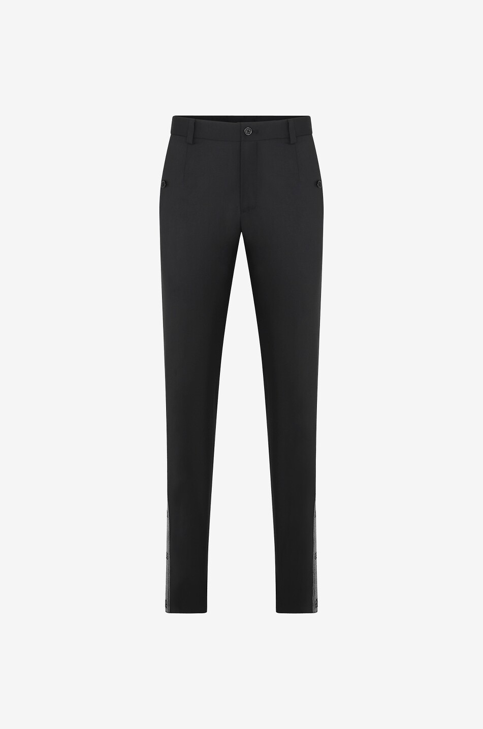 Slim-Fit-Wollhose mit DG-Seitenstreifen