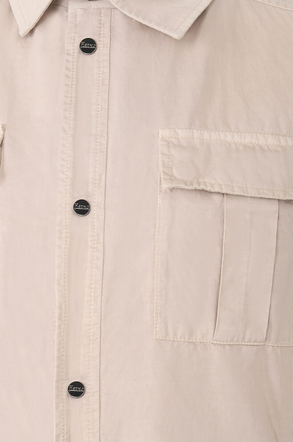 Hemdjacke aus Baumwolle und Leinen Garment Dyed