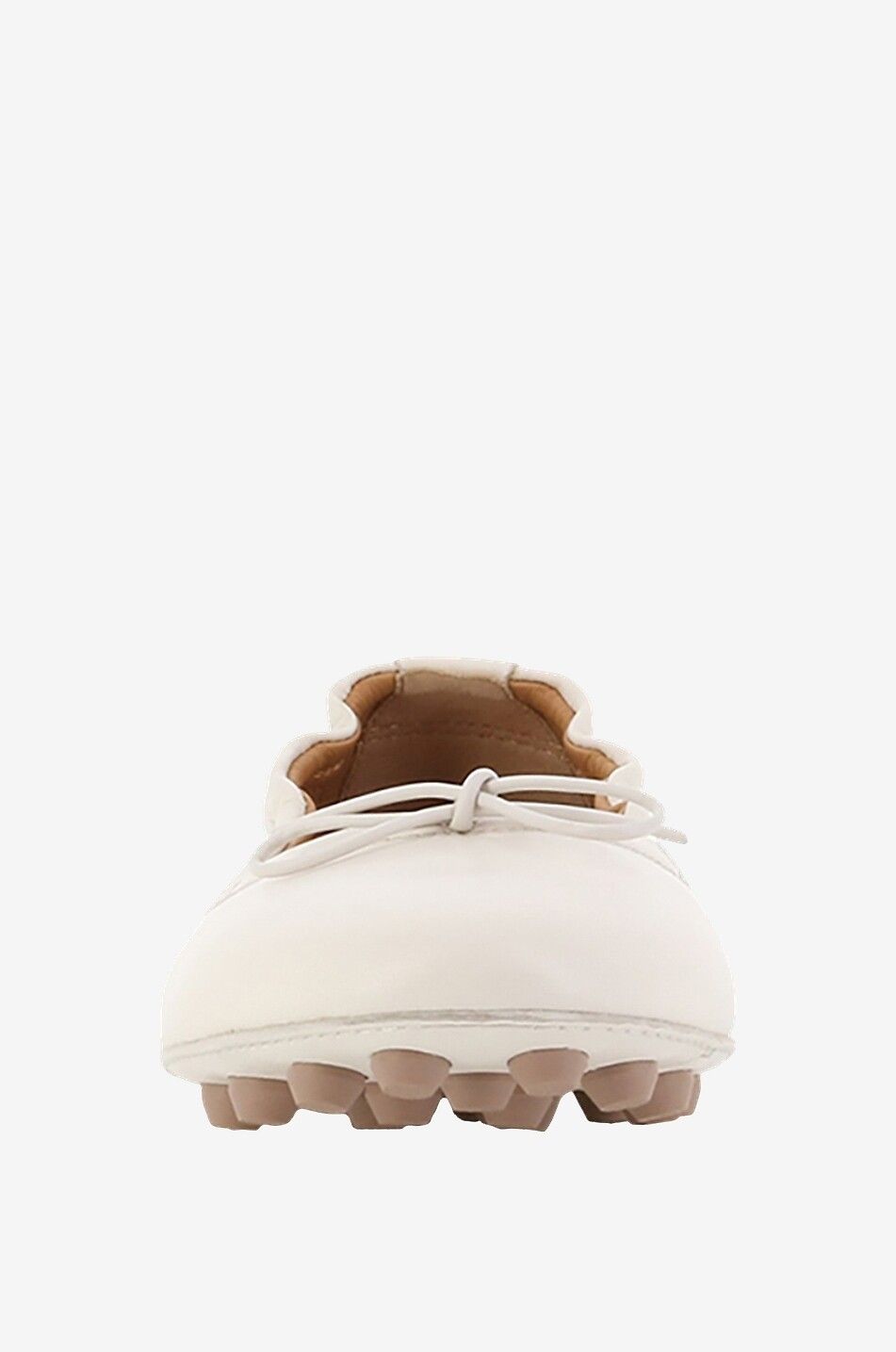 TOD'S Ballerines en cuir nappa à picots Bubble Femme BLANC CASSE 2