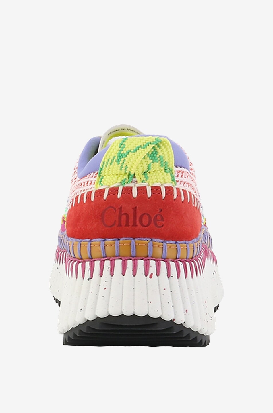 CHLOE Nama Eco-friendly low top mesh sneakers Women RED 4