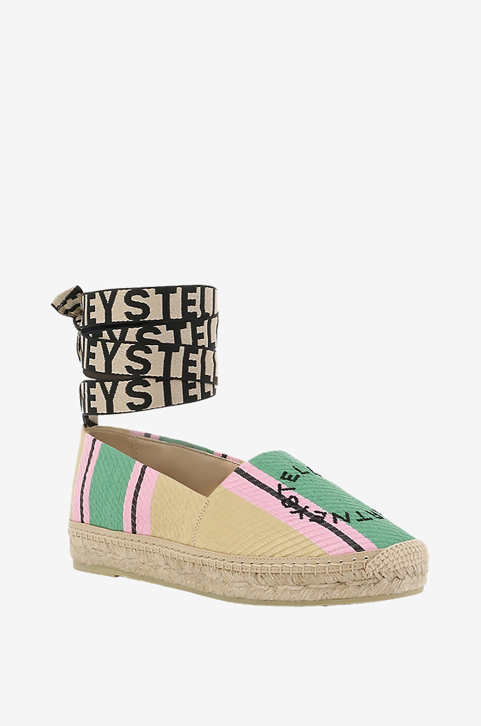 Espadrilles plates tressées à rayures Gaia