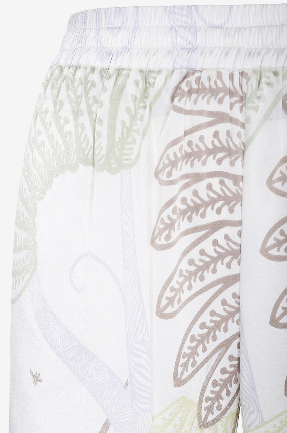 Pantalon à jambes larges en soie Flora