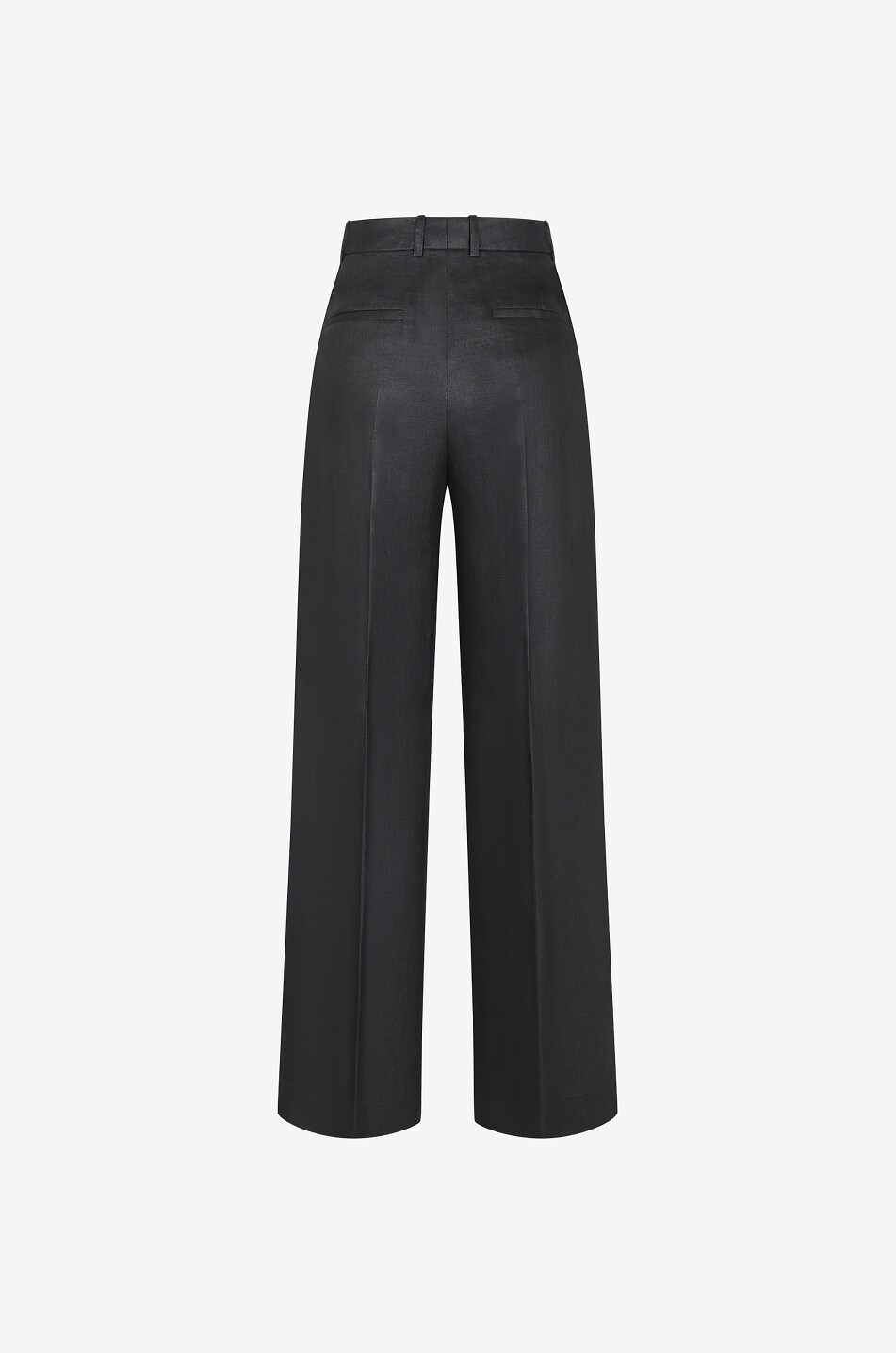 FABIANA FILIPPI Shiny linen twill wide-leg tailored trousers Women DARK GREEN 2