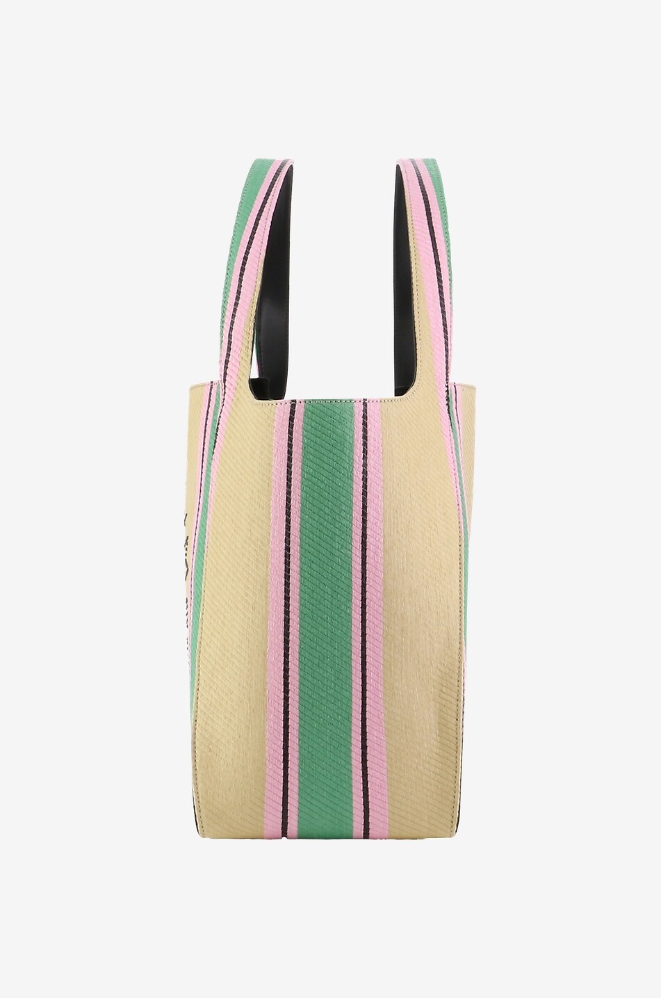 STELLA McCARTNEY Shopper aus gestreiftem Bast Stella Logo Damen BUNT 4
