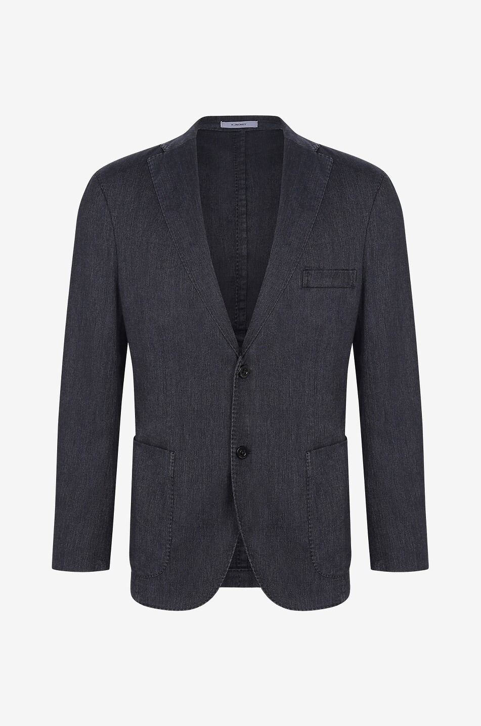 BOGLIOLI Fischgrätenblazer aus Baumwolle und Leinen K. Jacket Herren DUNKELBLAU 1