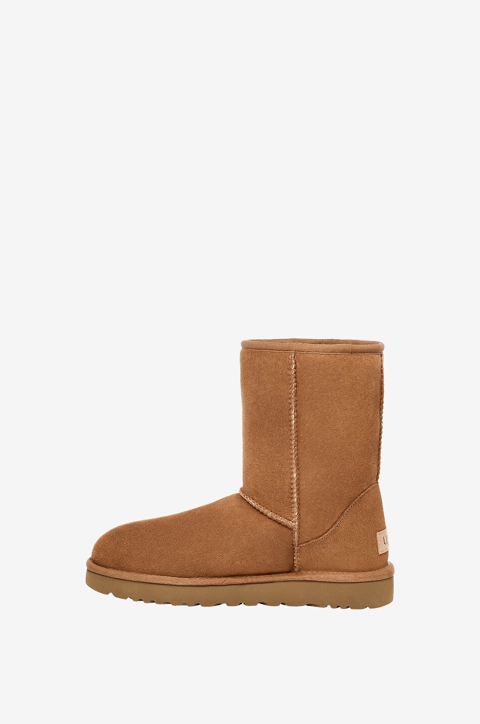 UGG Bottines après-ski en daim et peau lainée Classic Short II Femme CAMEL 4
