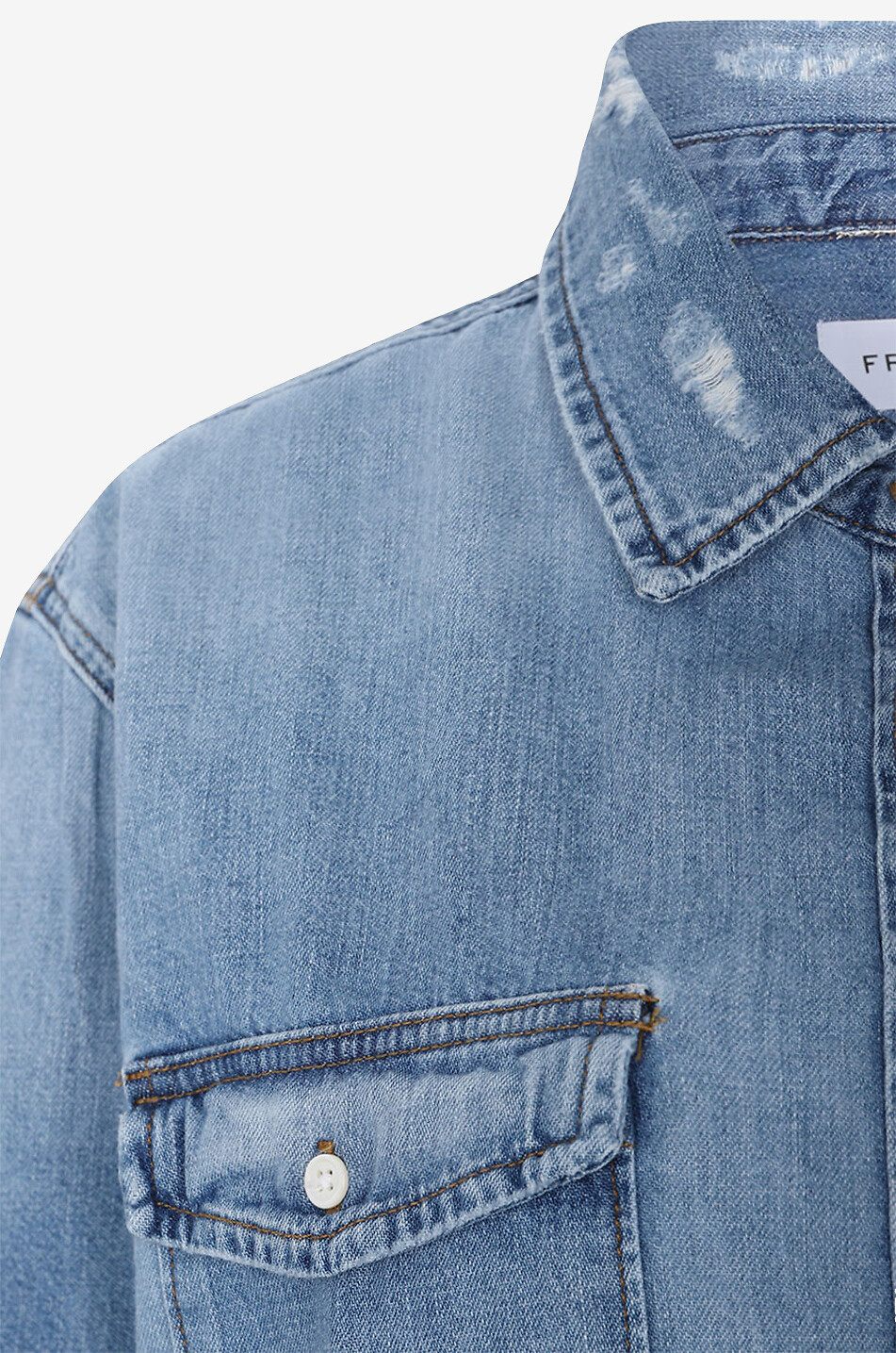 FRAME Chemise utilitaire en denim Femme BLEU 3