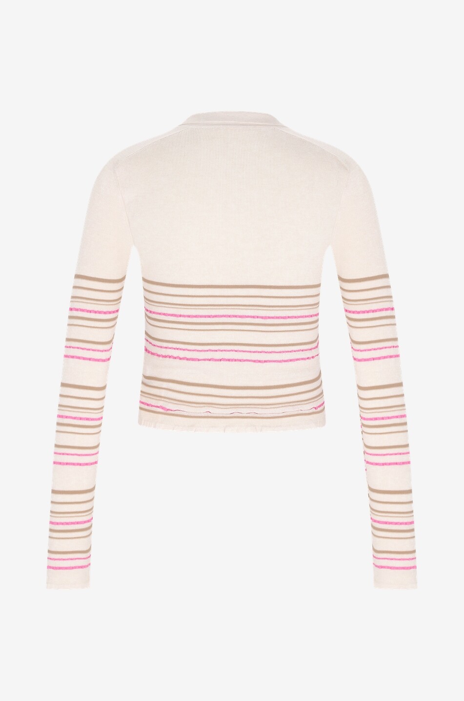 Gestreiftes Rippstrick-Polohemd La maille Aouro