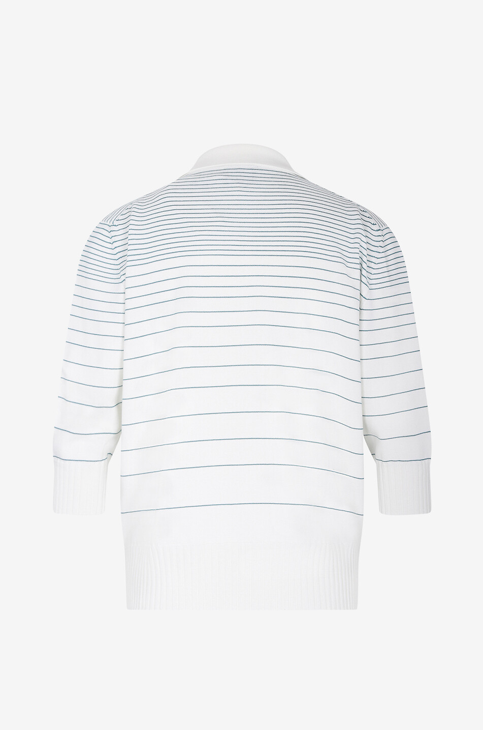 Tecna viscose and cotton 3/4 sleeve V-neck jumper
