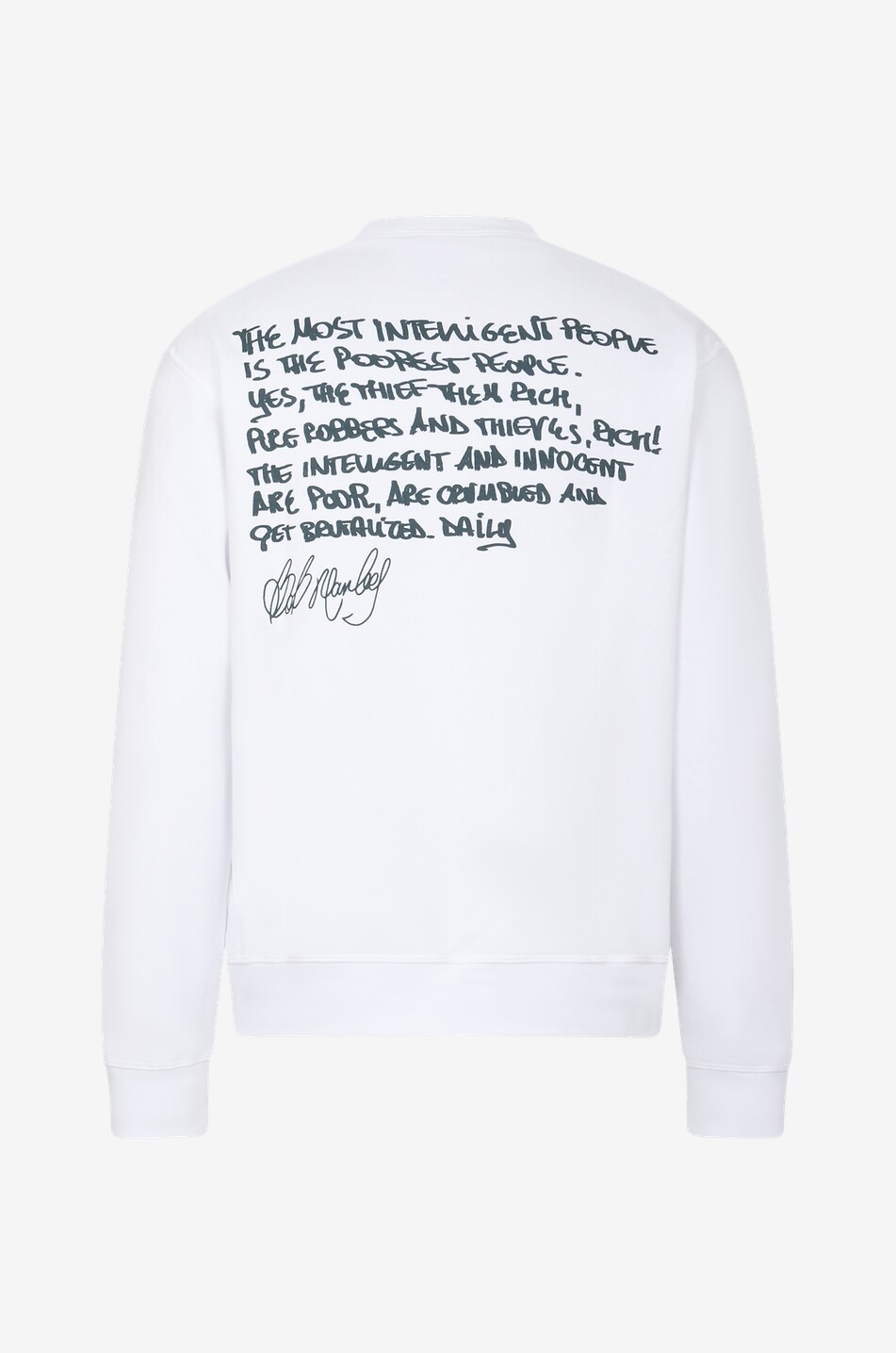 DSQUARED2 Sweat-shirt imprimé à col rond Bob Marley Cool Fit Homme BLANC 2